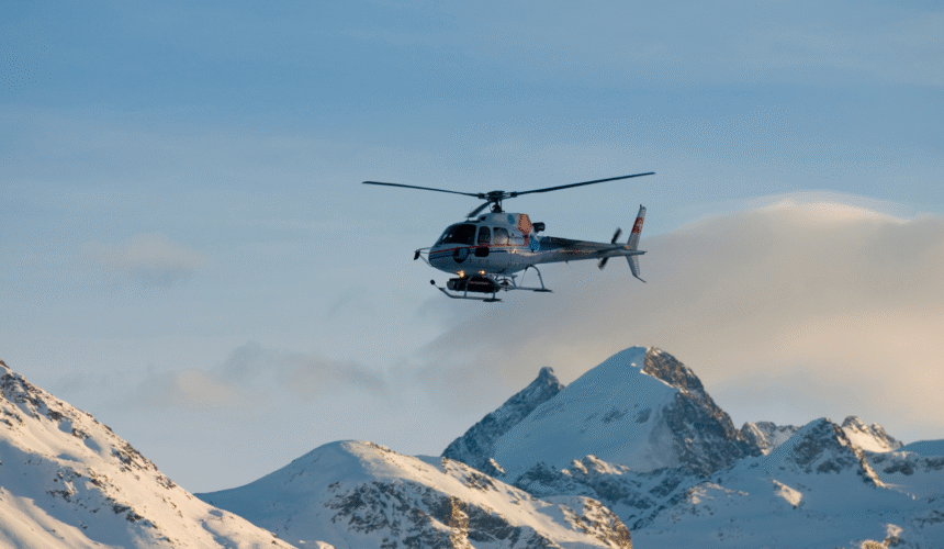 From a Birds Height - a Helicopter Walk over the Mountains of the Caucasus